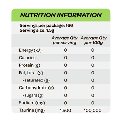 Cost Price Supplements Taurine Nutrition Information