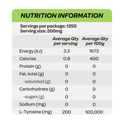 Cost Price Supplements Tyrosine Nutrition Information