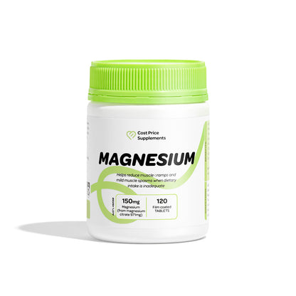 Cost Price Supplements Magnesium Tablets – high-strength magnesium supplement to support muscle function, relaxation, recovery, and everyday wellbeing