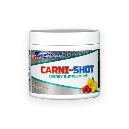 International Protein Carni-Shot (energy supplement) 150 serves 225g Raspberry Lemonade Flavour