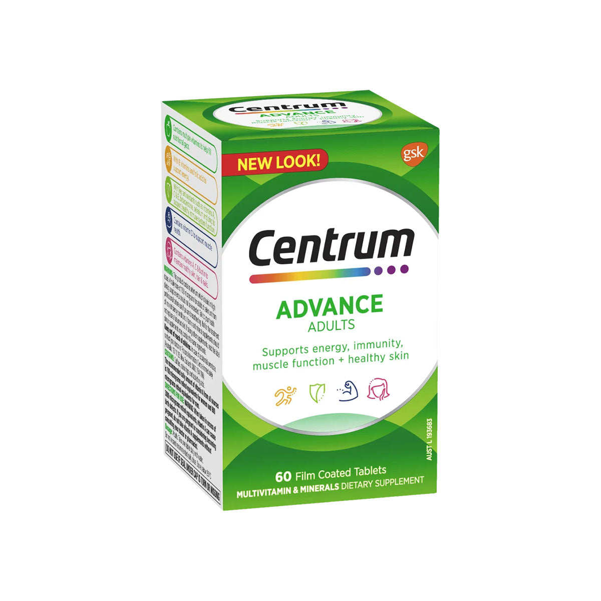 Centrum Advance Adults Multivitamin & Minerals 60 film coated tablets