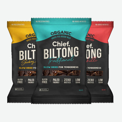 Biltong by Chief Assorted 30g Pack of 3