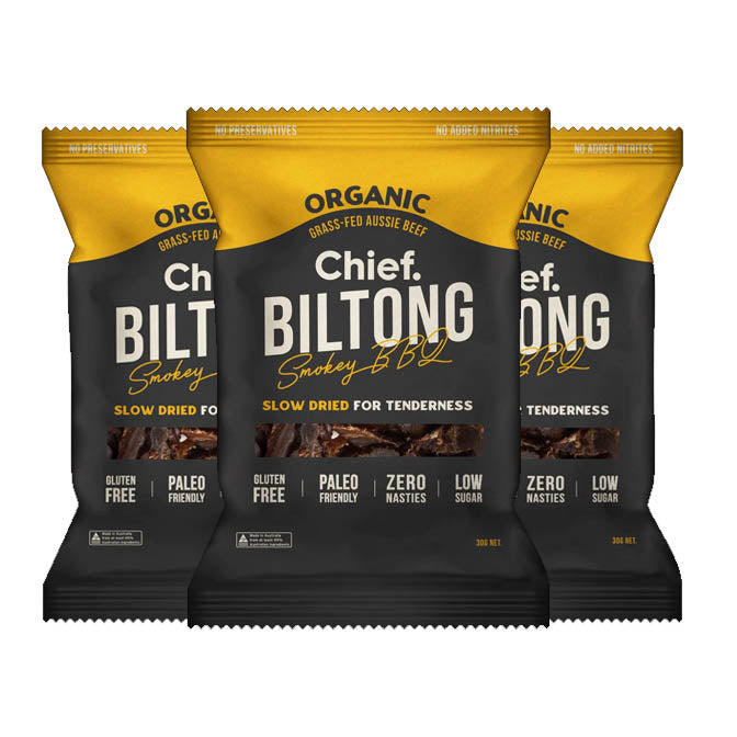 Biltong By Chief Smoked BBQ 30g Pack Of 3