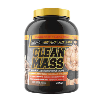 Maxs Clean Mass Whey Protein 4.2kg Choc Fudge Sundae Flavour