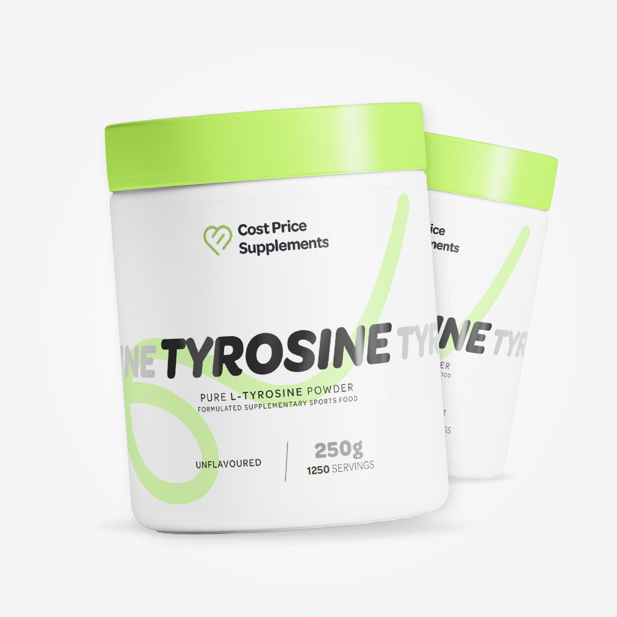 Cost Price Supplements L-Tyrosine Powder 250g – pure unflavoured amino acid supplement for focus support, mental performance, cognitive function, and active lifestyles