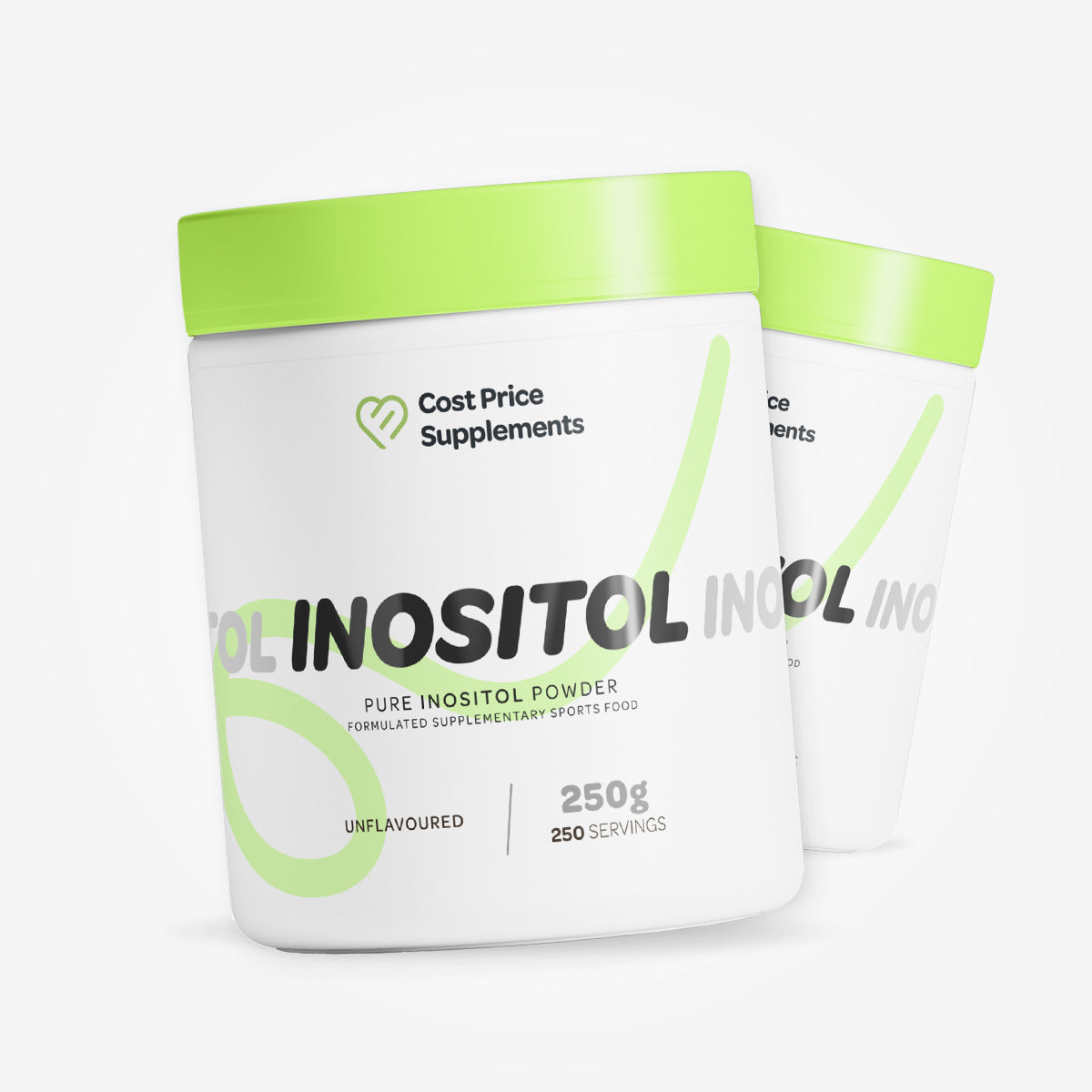 Inositol by Cost Price Supplements - Powder 250g – pure unflavoured myo-inositol supplement for cellular signalling support, metabolic health, hormonal balance, and everyday wellbeing