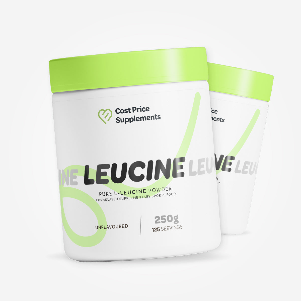 Cost Price Supplements L-Leucine Powder 250g – pure unflavoured essential amino acid supplement for muscle protein synthesis, training performance, recovery, and lean muscle support