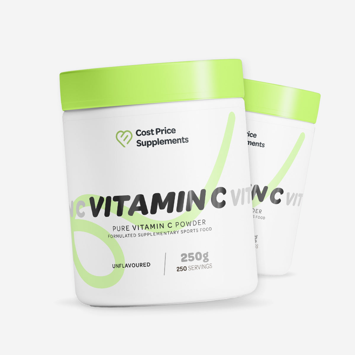 Cost Price Supplements Vitamin C Powder 250g – pure unflavoured vitamin supplement to support immune health, antioxidant protection, collagen formation, and everyday wellbeing