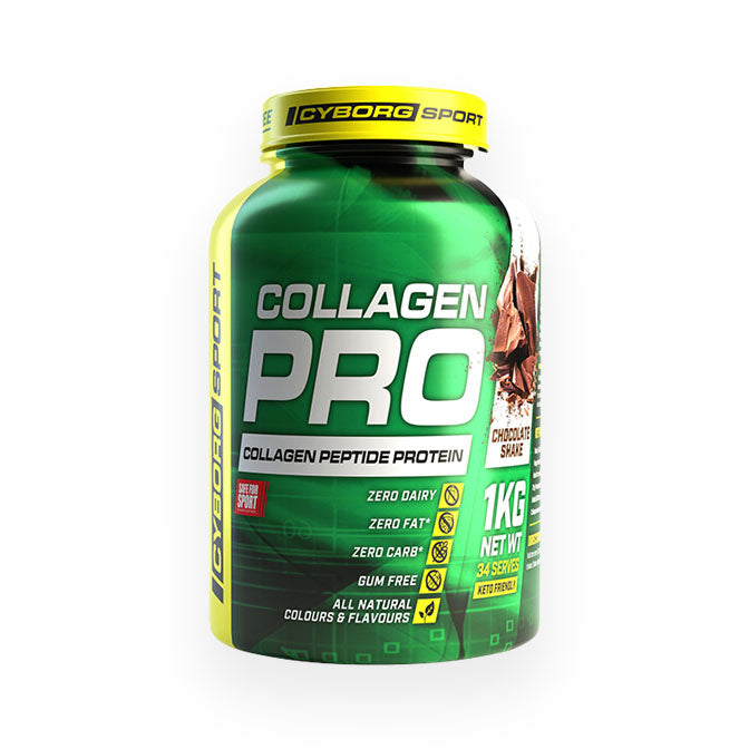 Cyborg Sport Collagen Pro (collagen peptide protein) 35 serves 1kg Chocolate Shake Flavour