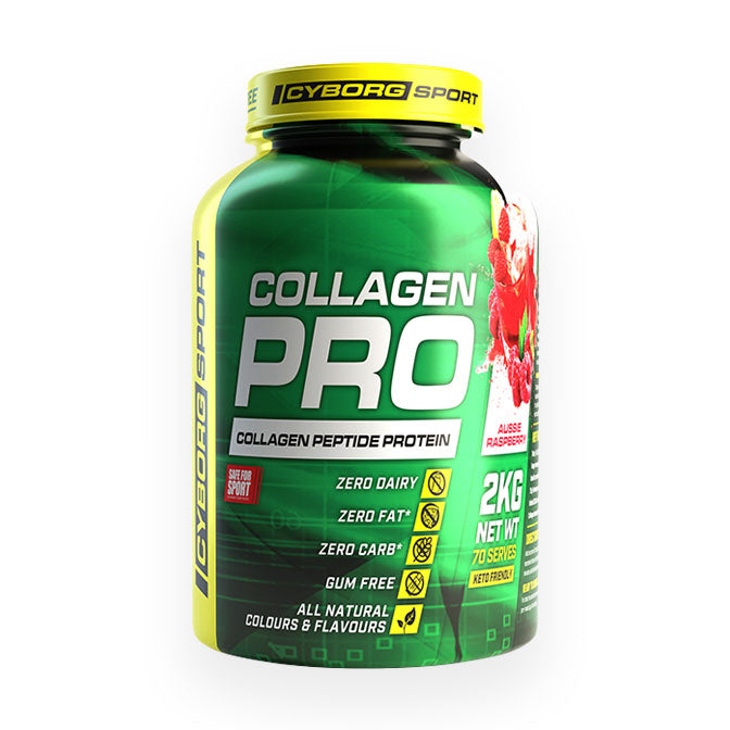 Cyborg Sport Collagen Pro (collagen peptide protein) 90 serves 2kg Aussie Raspberry Flavour