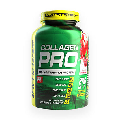 Cyborg Sport Collagen Pro (collagen peptide protein) 90 serves 2kg Aussie Raspberry Flavour
