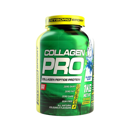 Cyborg Sport Collagen Pro (collagen peptide protein) 35 serves 1kg Blueberry Burst Flavour
