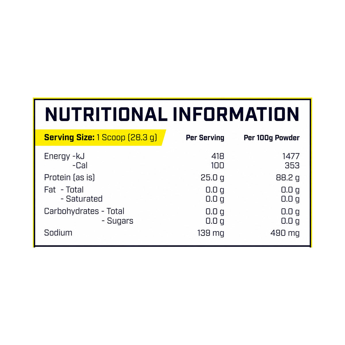 Cyborg Sport Collagen Pro (collagen peptide protein) Nutrition Information