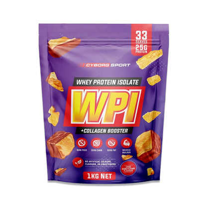 Cyborg Sport Whey Protein Isolate + Collagen Booster 1kg Choc Honeycomb