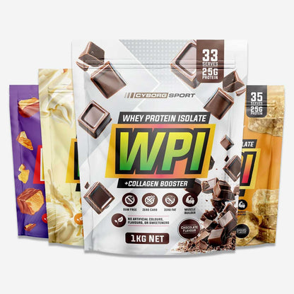 Cyborg Sport Whey Protein Isolate + Collagen Booster with 4 Flavours