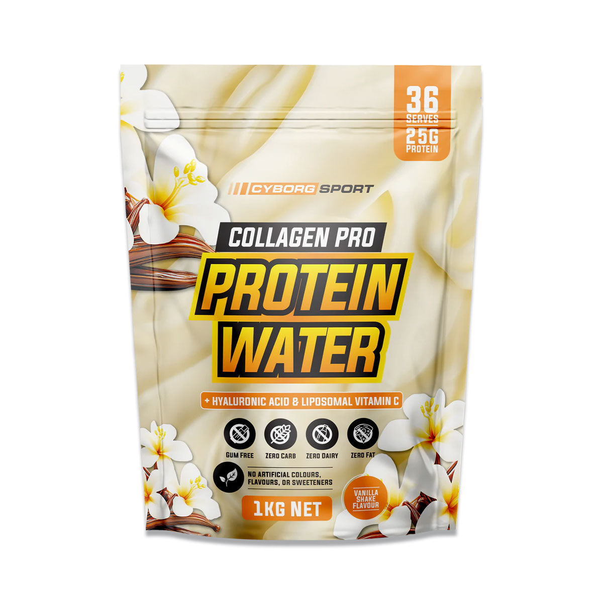 Cyborg Sport Collagen Pro Protein Water 1kg Vanilla Shake