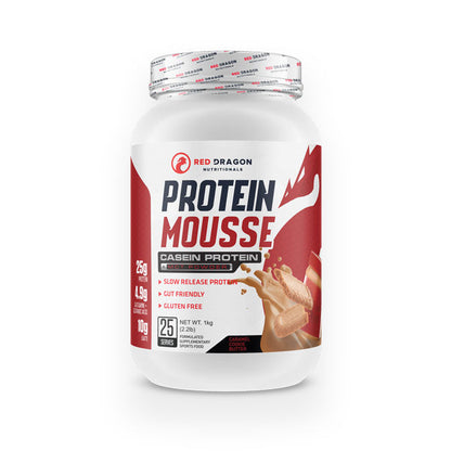 Red Dragon Nutraceuticals Protein Mousse (Casein Protein) 25 serves 1kg - Caramel Cookie Butter Flavour