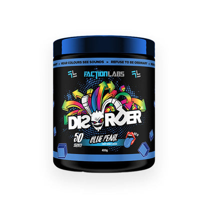 Faction Labs Disorder Preworkout 50 serves 400g Blue Pearl Candy Bomb Flavour