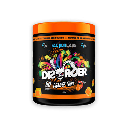 Faction Labs Disorder Preworkout 50 serves 400g Orange Firm Orange Mango Flavour