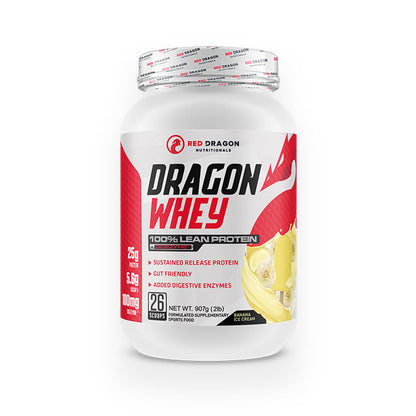 Red Dragon Nutraceuticals Dragon Whey 26 serves 907g - Banana Ice Cream Flavour