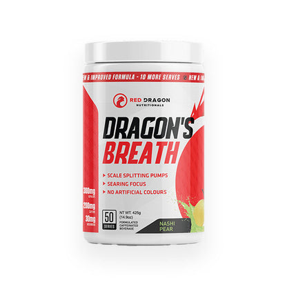 Red Dragon Nutraceuticals Dragon's Breath Preworkout 50 serves 475g - Nashi Pear