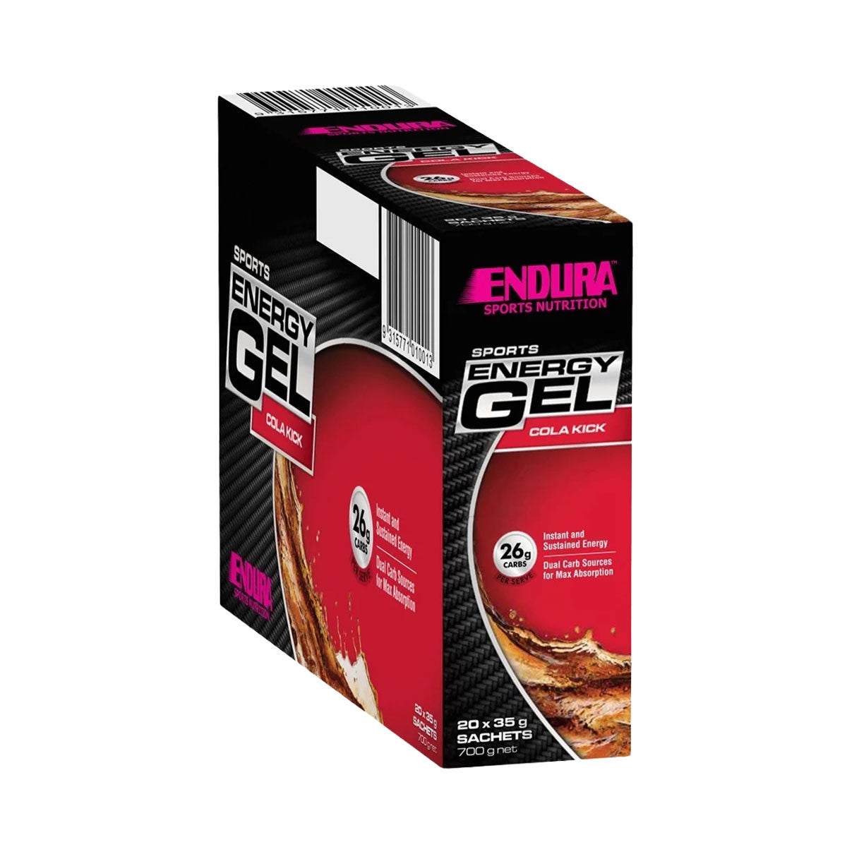 Endura Sports Energy Gel Box of 20 cola kick flavour
