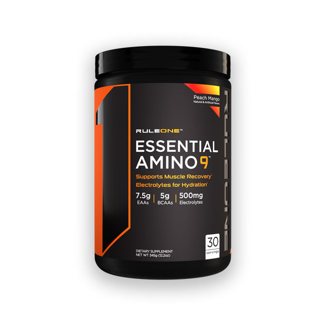 Rule 1 Essential Amino 9 recovery & hydration peach mango flavour