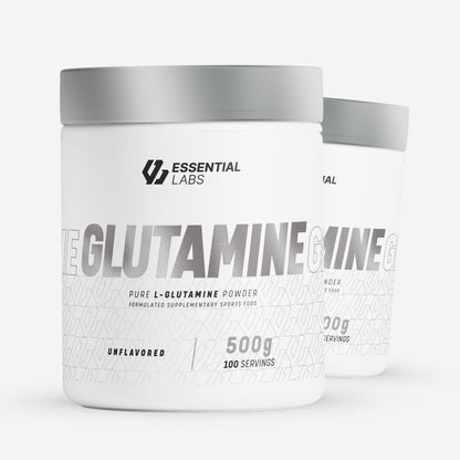 Essential Labs L-Glutamine Powder Unflavoured 100 Servings 500g 2 units 