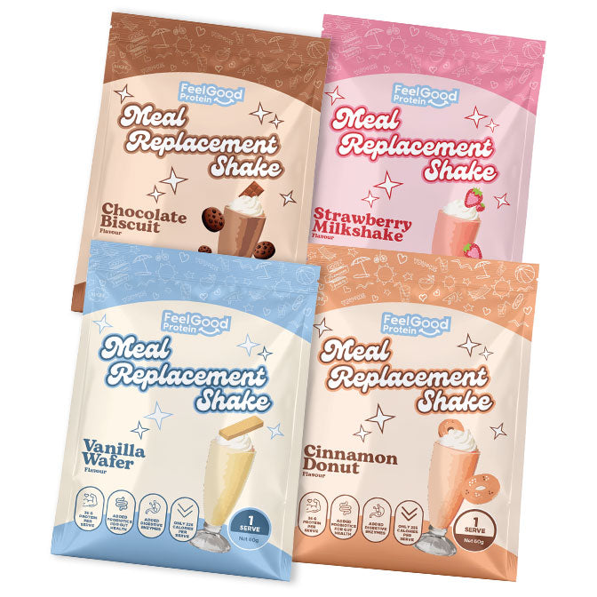 Meal Replacement Shake Sample Pack of sachets by Feel Good Protein