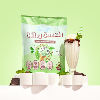 Whey Protein by Feel Good Protein - Mint Ice Cream Flavour