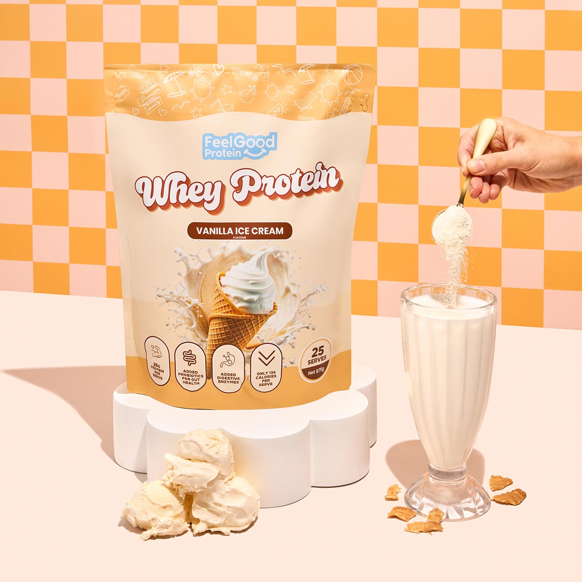 Whey Protein by Feel Good Protein - Vanilla Ice Cream Flavour