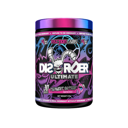 Faction Labs Disorder Ultimate 30 serves 570g Midnight Sapphire Guava Pear Flavour