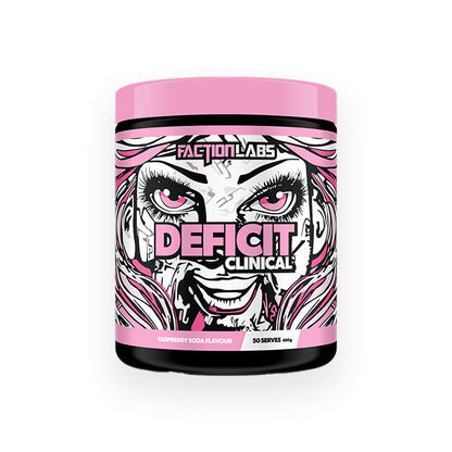 Faction Labs Deficit Clinical 50 serves 400g Raspberry Soda Flavour