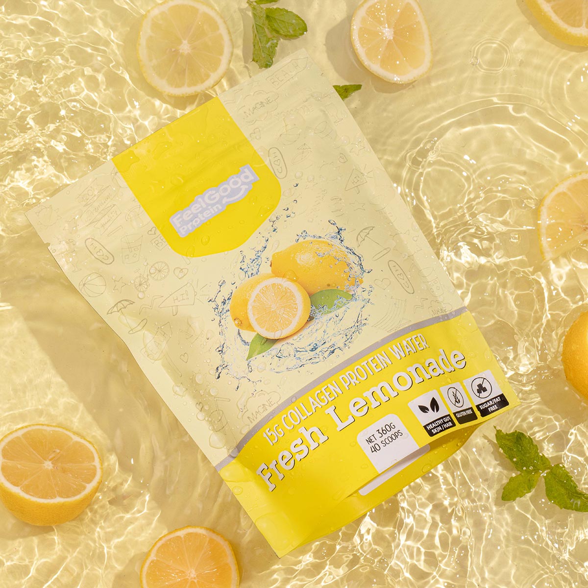 Feel Good Protein Water Fresh Lemonade Flavour