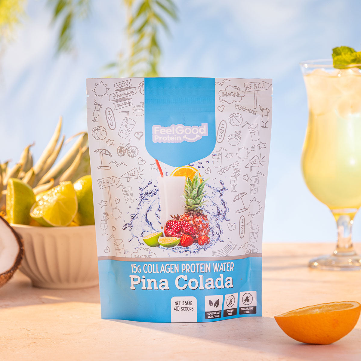 Feel Good Protein Water Pina Colada Flavour