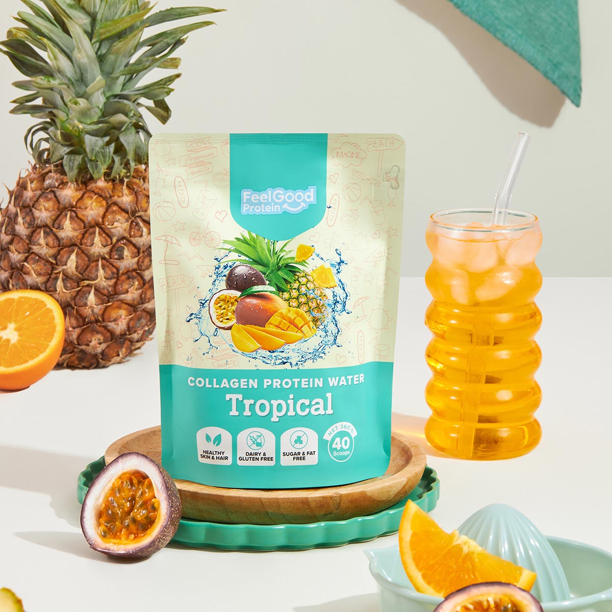 Feel Good Protein Water Tropical Flavour