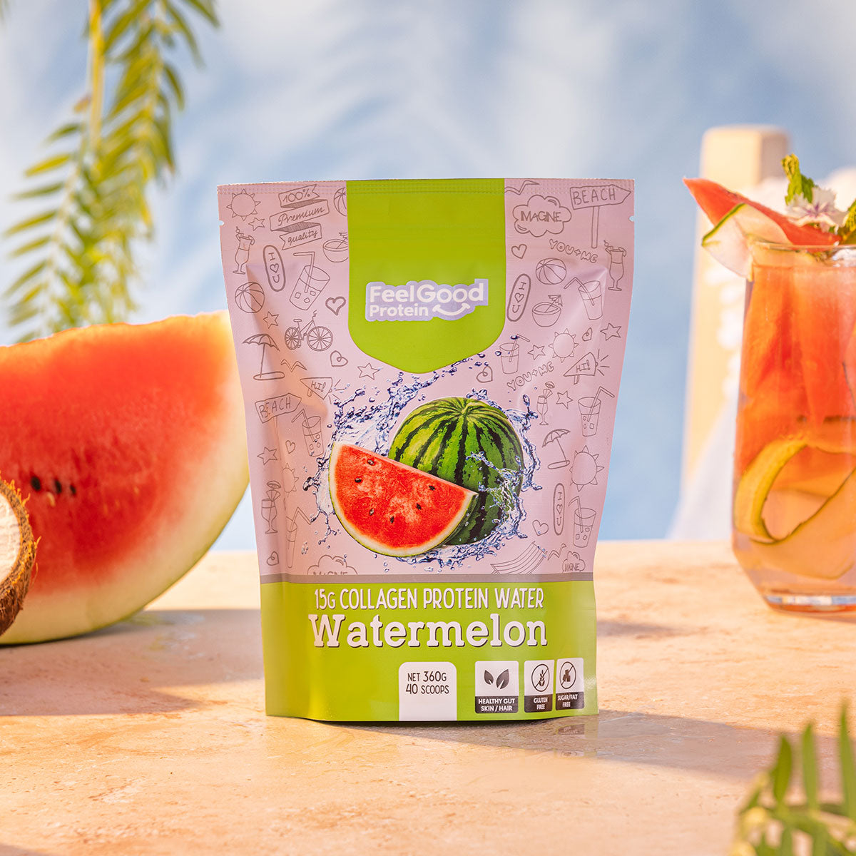 Feel Good Protein Water Watermelon Flavour