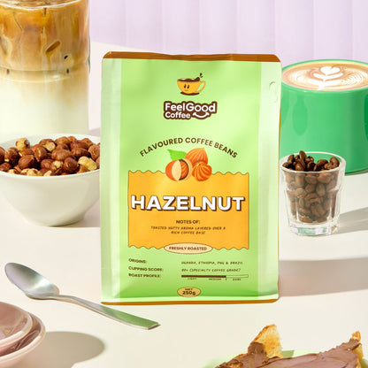 Feel Good Coffee beans - Hazelnut flavour