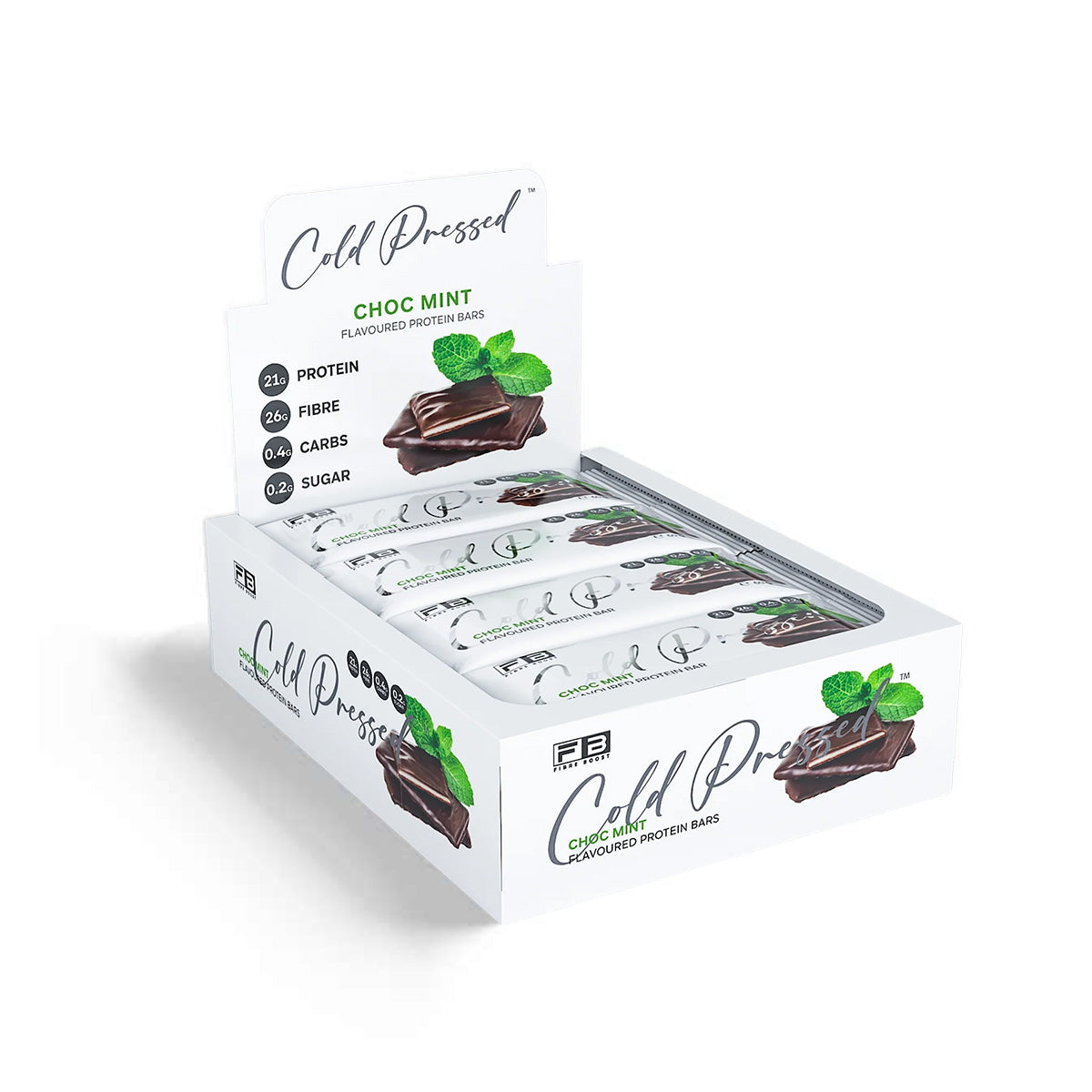 Fibre Boost Cold Pressed Protein Bar Box Of 12 Choc Mint