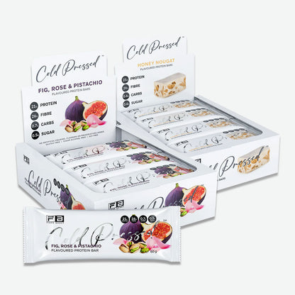 Fibre Boost Cold Pressed Protein Bar Box of 12 2 flavours