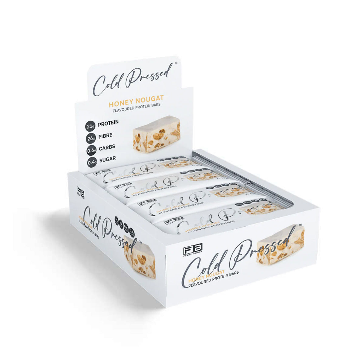 Fibre Boost Cold Pressed Protein Bar Box Of 12 Honey Nougat