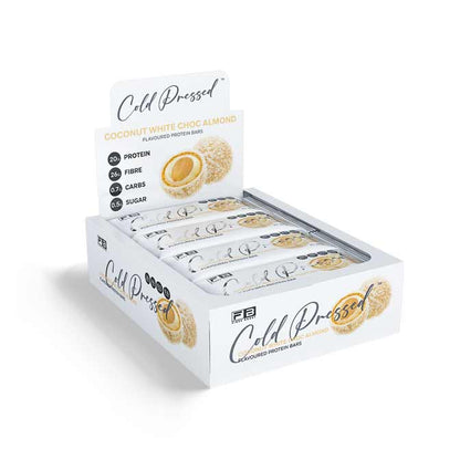 Fibre Boost Cold Pressed Protein Bar Box Of 12 Coconut White Choc Almond