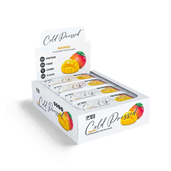 Fibre Boost Cold Pressed Protein Bar Box of 12 Mango