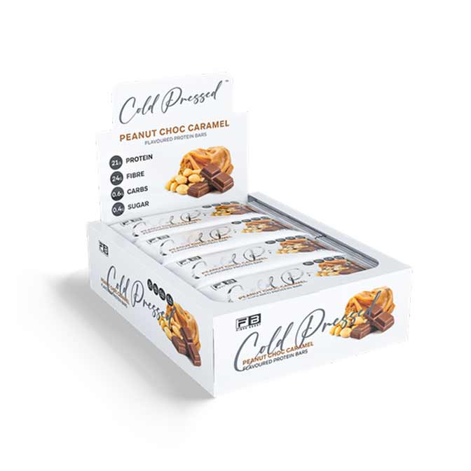 Fibre Boost Cold Pressed Protein Bar Box Of 12 Peanut Choc Caramel