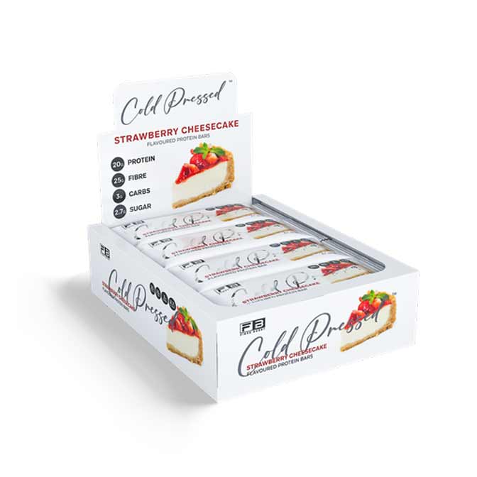 Fibre Boost Cold Pressed Protein Bar Box Of 12 Strawberry Cheesecake