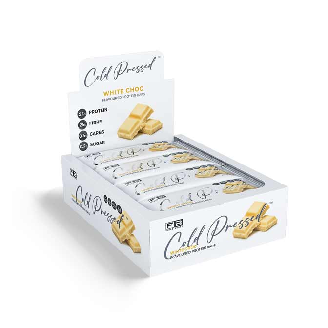 Fibre Boost Cold Pressed Protein Bar Box Of 12 White Choc