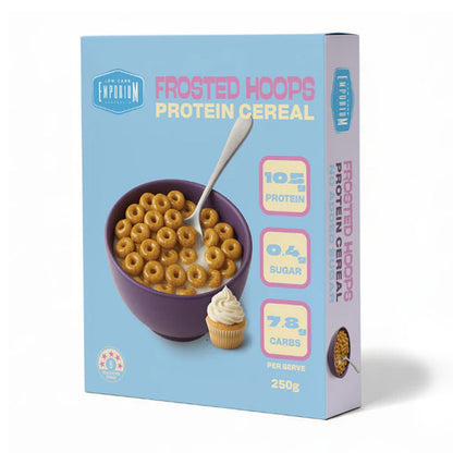 Frosted hoops Protein Cereal by Low Carb Emporium