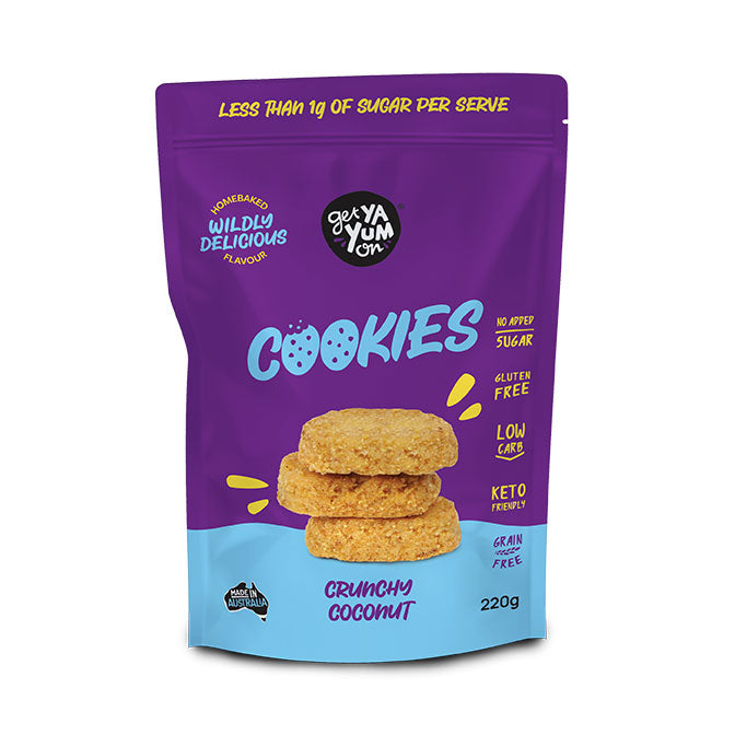 get ya yum on cookies crunchy coconut 220g