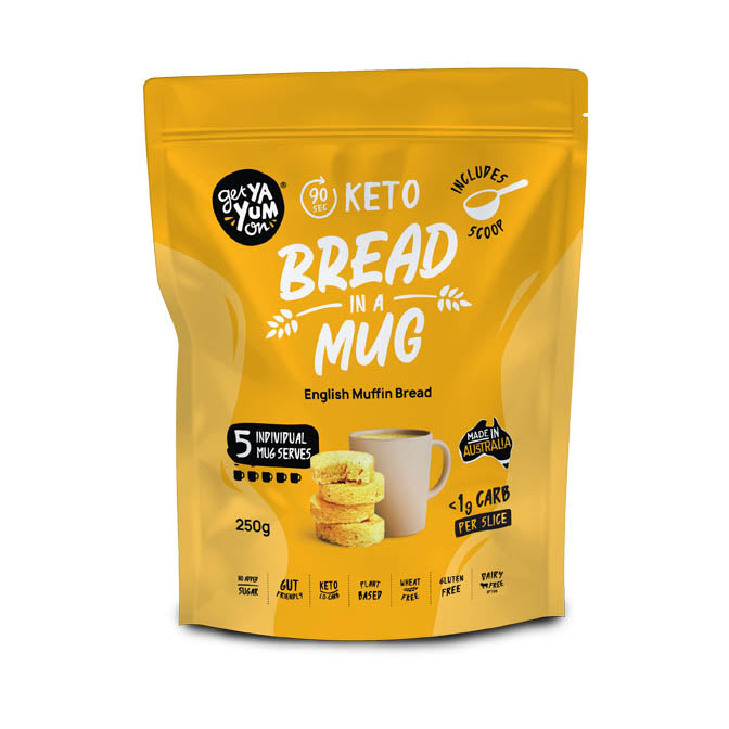 Get Ya Yum On Keto Bread in a Mug English Muffin Bread Flavour