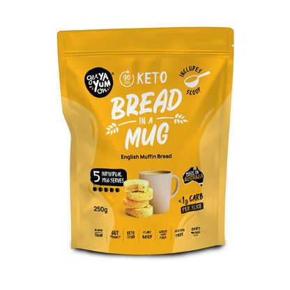 Get Ya Yum On Keto Bread in a Mug English Muffin Bread Flavour